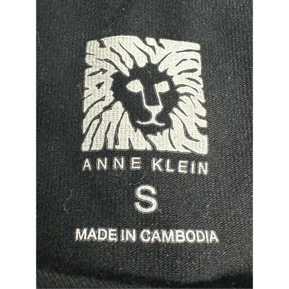 NWT Bohemian Anne Klein Black Women’s Top Eyelet Trim Size S Ruffle Sleeve - Picture 4 of 10